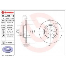 08.A268.11 BREMBO Гальмівний диск