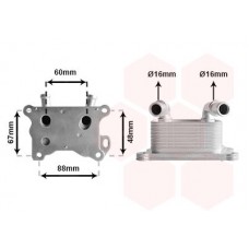 43013702 VAN WEZEL масляний радіатор двигунне олива