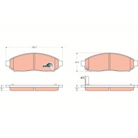 GDB3404 TRW КомплеК т гальмівних колодок, дискове гальмо