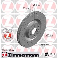 100.3301.52 ZIMMERMANN Гальмівний диск