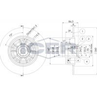 78BD4023-1 ICER Гальмівний диск