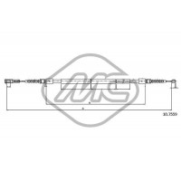 80595 Metalcaucho Тросик, cтояночный тормоз