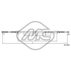 80595 Metalcaucho Тросик, cтояночный тормоз