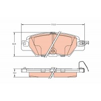 GDB2163 TRW КомплеК т гальмівних колодок, дискове гальмо
