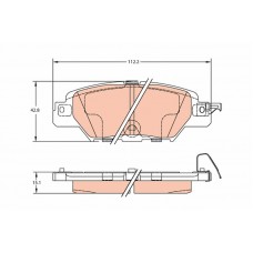 GDB2163 TRW КомплеК т гальмівних колодок, дискове гальмо