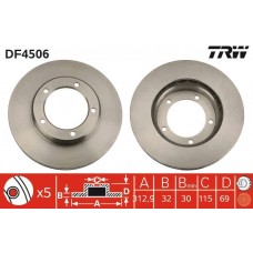 DF4506 TRW Гальмівний диск