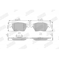 573852J JURID Комплект гальмівних колодок дисковий гальм