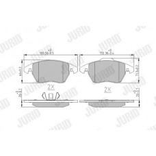 573852J JURID Комплект гальмівних колодок дисковий гальм