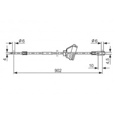 1 987 477 349 BOSCH Тросик, cтояночный тормоз