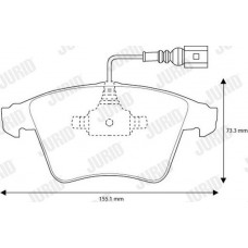573160J JURID КомплеК т гальмівних колодок, дискове гальмо