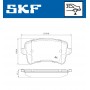 VKBP 90052 SKF Комплект гальмівних колодок дисковий гальм
