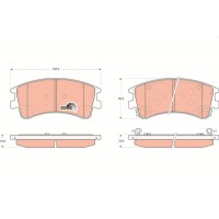 GDB3310 TRW Комплект гальмівних колодок дисковий гальм