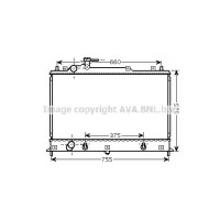 MZ2210 AVA QUALITY COOLING Радіатор охолодження двигуна