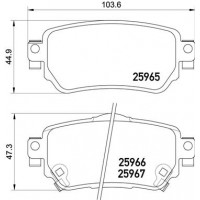 P 56 098 BREMBO КомплеК т гальмівних колодок, дискове гальмо