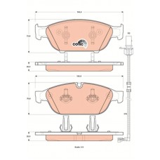 GDB1897 TRW Комплект гальмівних колодок дисковий гальм