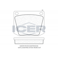 180010 ICER Комплект гальмівних колодок дисковий гальм