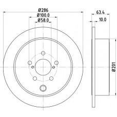 8DD 355 116-421 HELLA Гальмівний диск