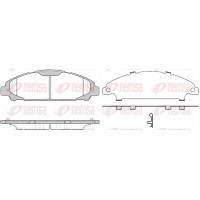 1620.00 REMSA Комплект гальмівних колодок дисковий гальм