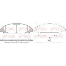 1620.00 REMSA Комплект гальмівних колодок дисковий гальм