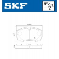 VKBP 90200 SKF КомплеК т гальмівних колодок, дискове гальмо