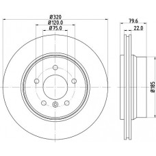 8DD 355 112-251 HELLA PAGID Гальмівний диск