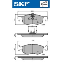 VKBP 80618 SKF Комплект гальмівних колодок дисковий гальм