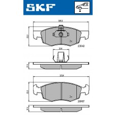 VKBP 80618 SKF Комплект гальмівних колодок дисковий гальм