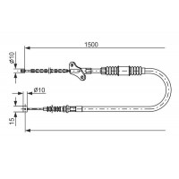 1 987 482 171 BOSCH Тросик, cтояночный тормоз