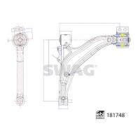 33 10 8398 SWAG Ричаг незалежної підвіски колеса, подвеска колеса