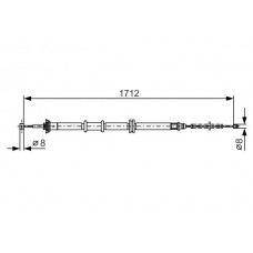 1 987 482 204 BOSCH Тросик, cтояночный тормоз