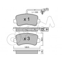 822-899-0 CIFAM КомплеК т гальмівних колодок, дискове гальмо