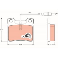 GDB1289 TRW Комплект гальмівних колодок дисковий гальм