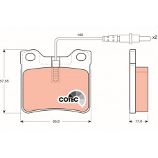 GDB1289 TRW Комплект гальмівних колодок дисковий гальм