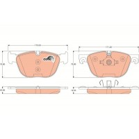 GDB1726 TRW Комплект гальмівних колодок дисковий гальм