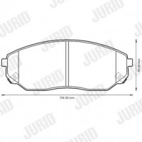572511J JURID Комплект гальмівних колодок дисковий гальм