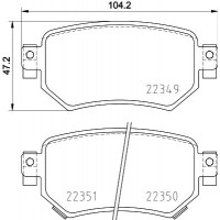 P 49 059 BREMBO Комплект гальмівних колодок дисковий гальм