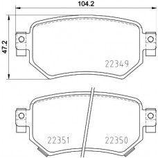 P 49 059 BREMBO Комплект гальмівних колодок дисковий гальм