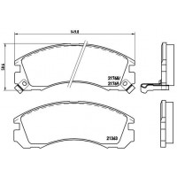 P 54 017 BREMBO Комплект гальмівних колодок дисковий гальм