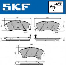 VKBP 80454 A SKF Комплект гальмівних колодок дисковий гальм