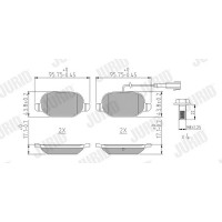 573396J JURID Комплект гальмівних колодок дисковий гальм