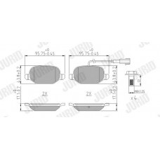 573396J JURID Комплект гальмівних колодок дисковий гальм