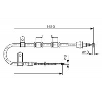 1 987 482 070 BOSCH Тросик, cтояночный тормоз