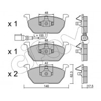 822-1028-0 CIFAM Комплект гальмівних колодок дисковий гальм
