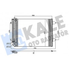 342305 KALE OTO RADYATÖR Конденсатор кондиціонера
