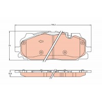 GDB2158 TRW Комплект гальмівних колодок дисковий гальм