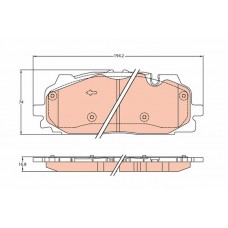 GDB2158 TRW Комплект гальмівних колодок дисковий гальм