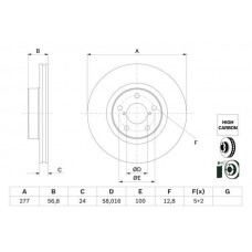 0 986 479 E69 BOSCH Гальмівний диск