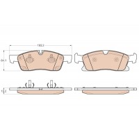 GDB1955 TRW Комплект гальмівних колодок дисковий гальм