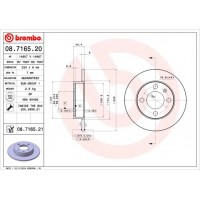 08.7165.21 BREMBO Гальмівний диск