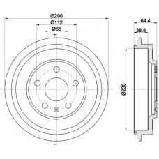 8DT 355 302-561 HELLA Гальмівний барабан